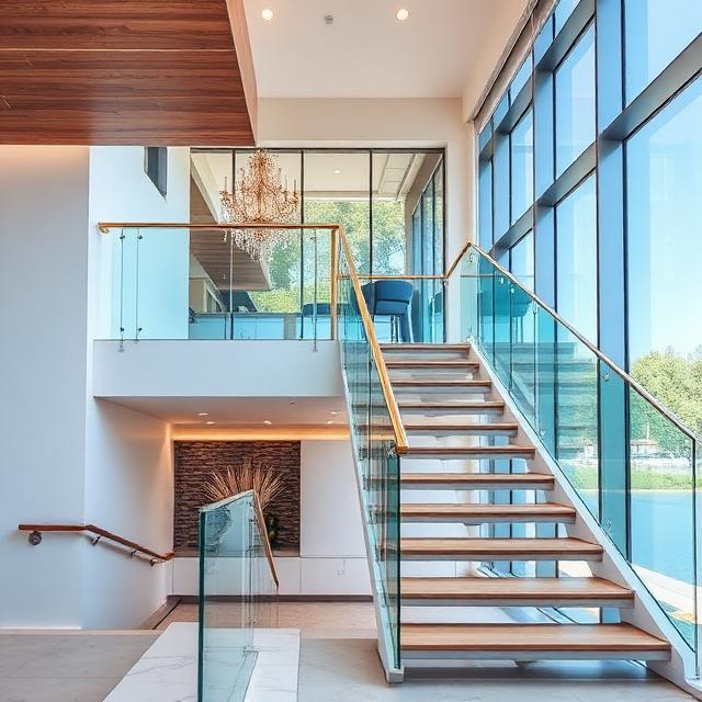 Trappräcke i glas Nacka